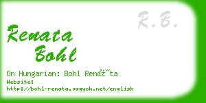 renata bohl business card